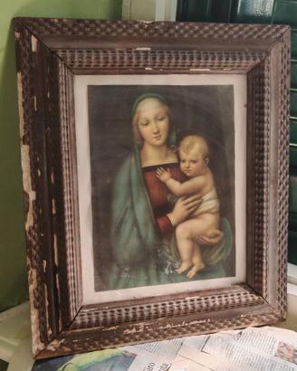 Antica riproduzione della Madonna di Raffael