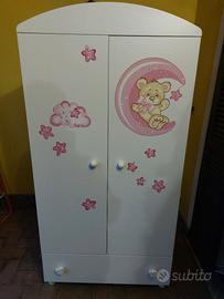 Armadio Giordani Nora + letto allungabile Ikea