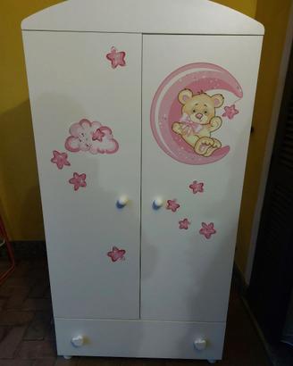 Armadio Giordani Nora + letto allungabile Ikea