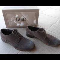 Scarpe Pawelk's derby camoscio testa di moro n.43