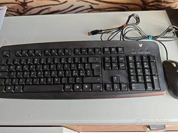 Tastiera + Mouse Hp USB Neri Full