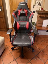 Akracing Overture Sedia da Gaming Nera Pelle