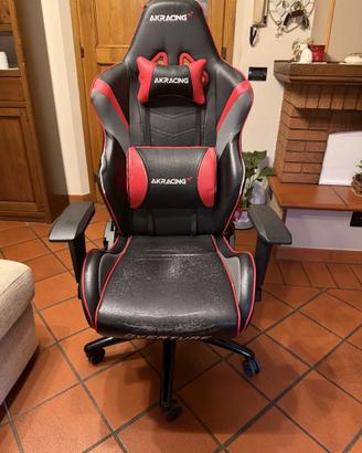 Akracing Overture Sedia da Gaming Nera Pelle