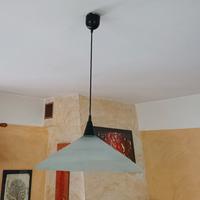 Lampadario una luce colore verde acqua 