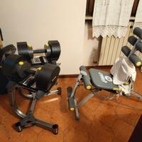 panca e manubri regolabili 