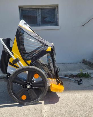 carrello bicicletta fino a due bambini 