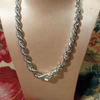 collana argento 925 rodiato