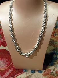 collana argento 925 rodiato