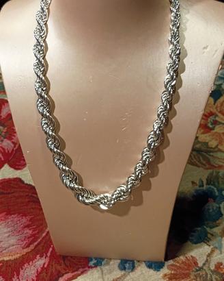 collana argento 925 rodiato