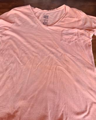 t-shirt uomo color pesca