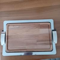 Vassoio Giugiaro design in acciaio+tagliere