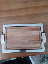 Vassoio Giugiaro design in acciaio+tagliere
