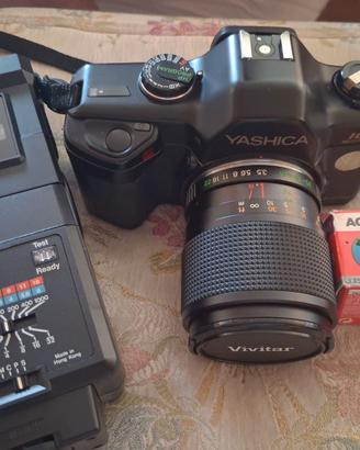 Macchina Yashica 108 +Obiettivi, Flash e Accessori