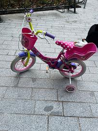 bicicletta minnie da 14 pollici