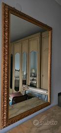 Specchio Rettangolare Cornice Oro - 130x90 cm