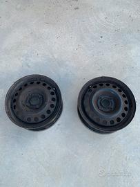 Coppia cerchi in ferro 14 pollici Opel/GM