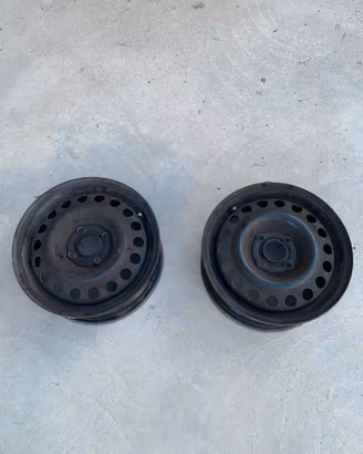 Coppia cerchi in ferro 14 pollici Opel/GM