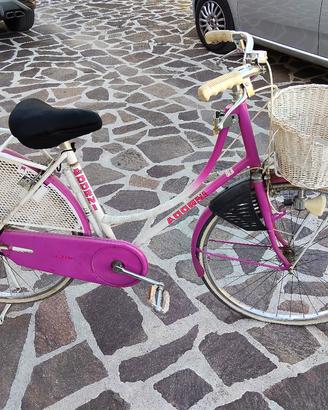 Bicicletta da donna vintage "Adorni" viola/bianca
