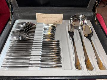 COMPLETO POSATE MAI USATO PLACCATE ORO