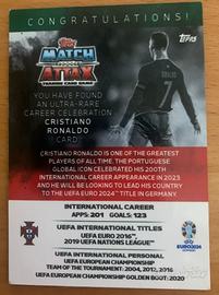 Cristiani Ronaldo CRCC Match Attax 2024 ultra rara