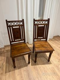 Sedie in legno massello