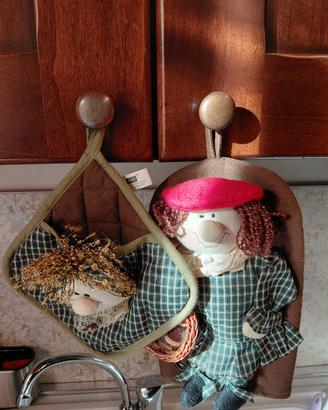 Presina e Guanto Forno Decorativi Pupazzi