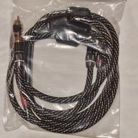 Cavi audio RCA stereo Hi‑Fi, lunghezza 1 m.