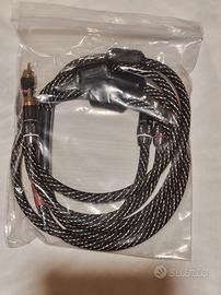 Cavi audio RCA stereo Hi‑Fi, lunghezza 1 m.
