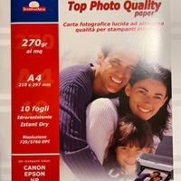 Top carta photo quality - 270 gr 10 fogli