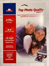 Top carta photo quality - 270 gr 10 fogli