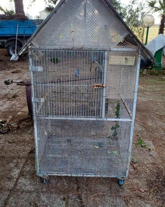  3 Voliere vecchie una da pulire e una da sis