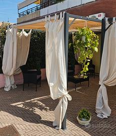 Gazebo Acciaio 3x4 o 3x3 Telo Scorrevole 