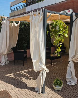 Gazebo Acciaio 3x4 o 3x3 Telo Scorrevole 