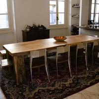 Tavolone rustico con piano in cedro