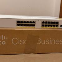 Cisco CBS350-24FP-4G PoE 24 Porte 4 SFP BOX + CAVO