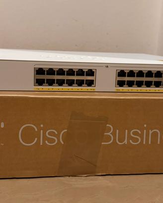 Cisco CBS350-24FP-4G PoE 24 Porte 4 SFP BOX + CAVO