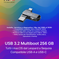 USB Avviabile 256GB 16 macOS + Utility tecniche