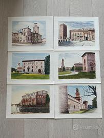 6 stampe artistiche – Castelli storici lombardi