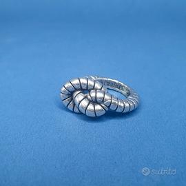 ANELLO "PIETRO FERRANTE" CORDA COLOR ARGENTO