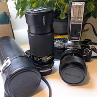 Olympus OM-10 + 35-70mm + Tamron 80-210mm + Flash