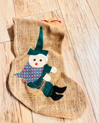 Calza Befana in Juta con Pupazzo