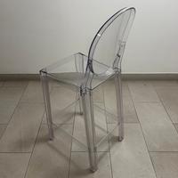 1 sgabello Kartell plastica trasparente 