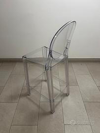1 sgabello Kartell plastica trasparente 