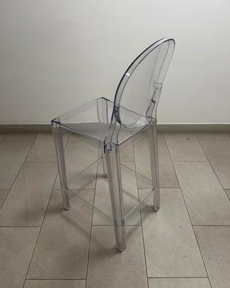 1 sgabello Kartell plastica trasparente 