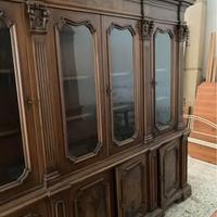 Libreria in noce e radica