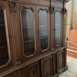 Libreria in noce e radica