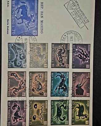 FDC San Marino 1970 - Segni Zodiaco completa