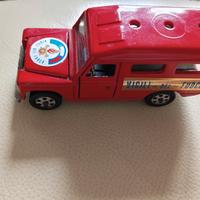 modellino mebetoys Land Rover vigili del fuoco 