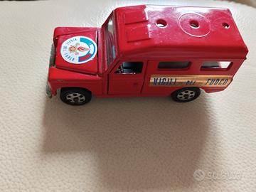modellino mebetoys Land Rover vigili del fuoco 