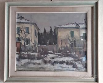 Quadro ad olio pittore Francesco Inverni 1963